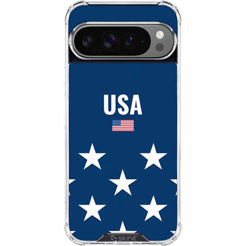 USA Flag Stars Google Pixel 10 Pro XL Clear Case